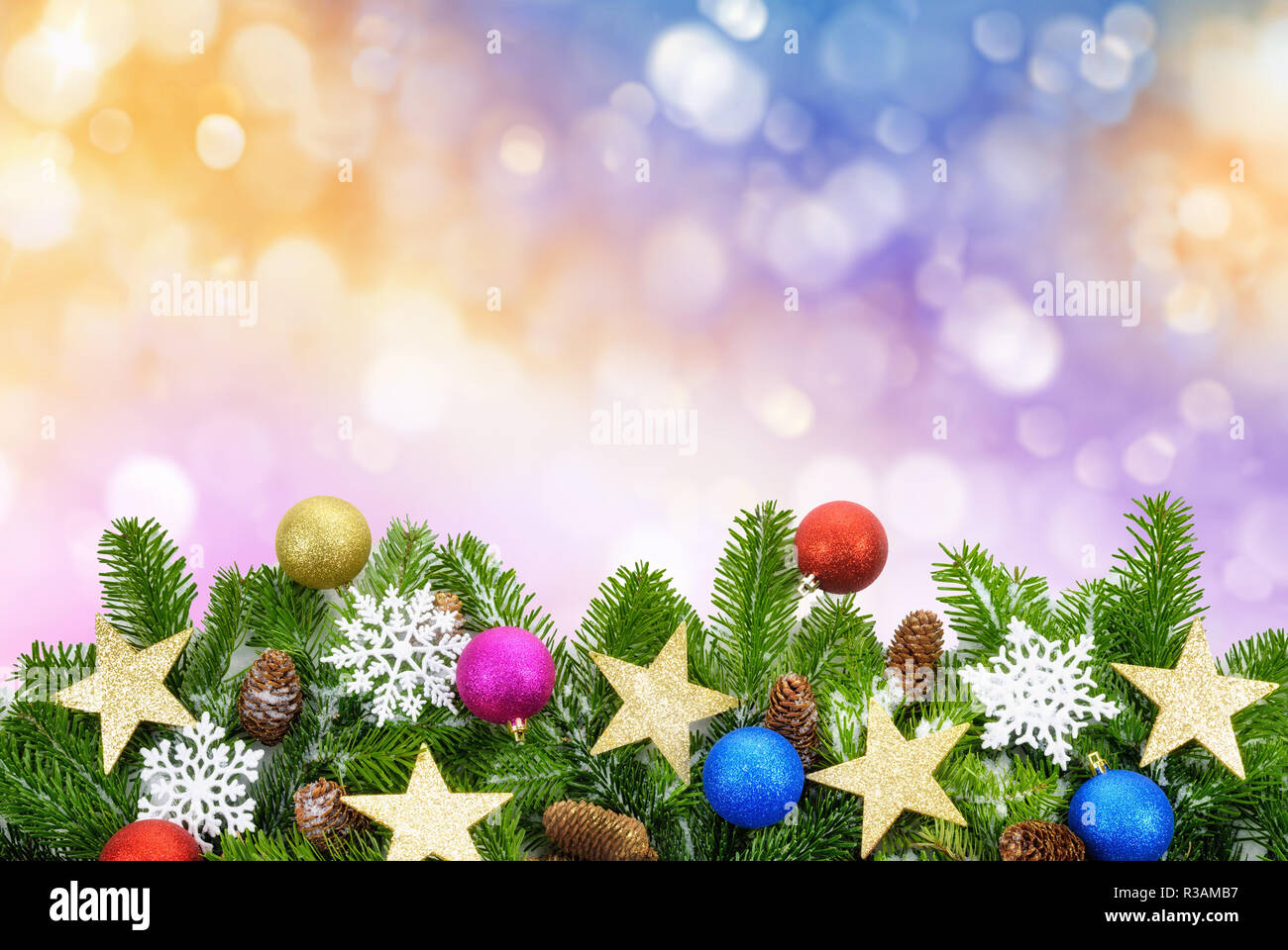 Sfondo colorato di natale Foto Stock