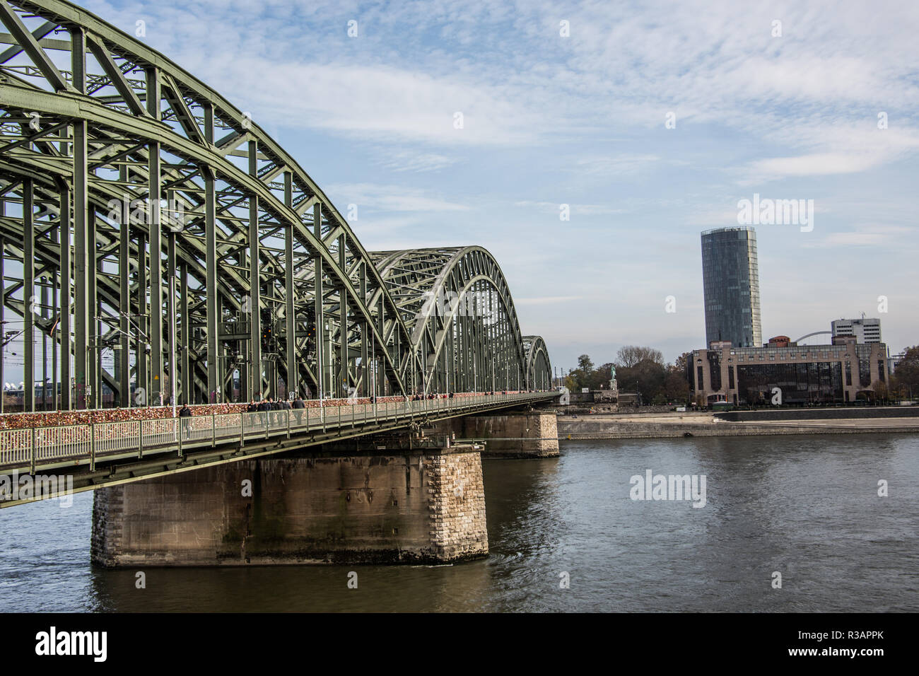 Ponte di hohenzollern Foto Stock