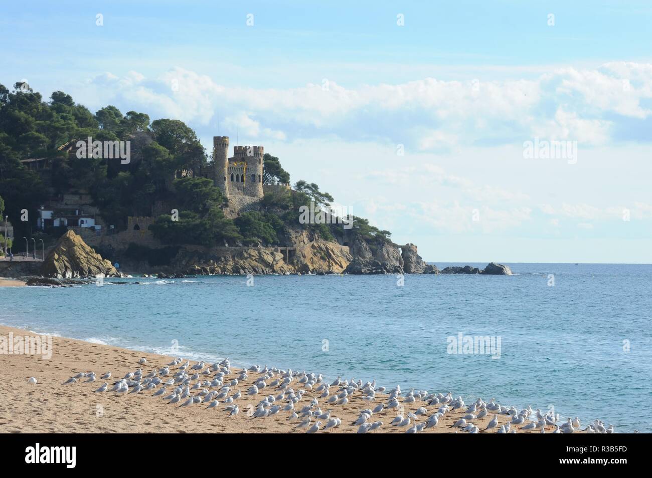 Â lloret de mar,costa brava,Spagna,castello privato - Castillo Foto Stock