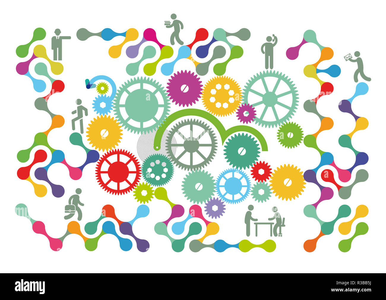 Il lavoro di squadra icona network Foto Stock