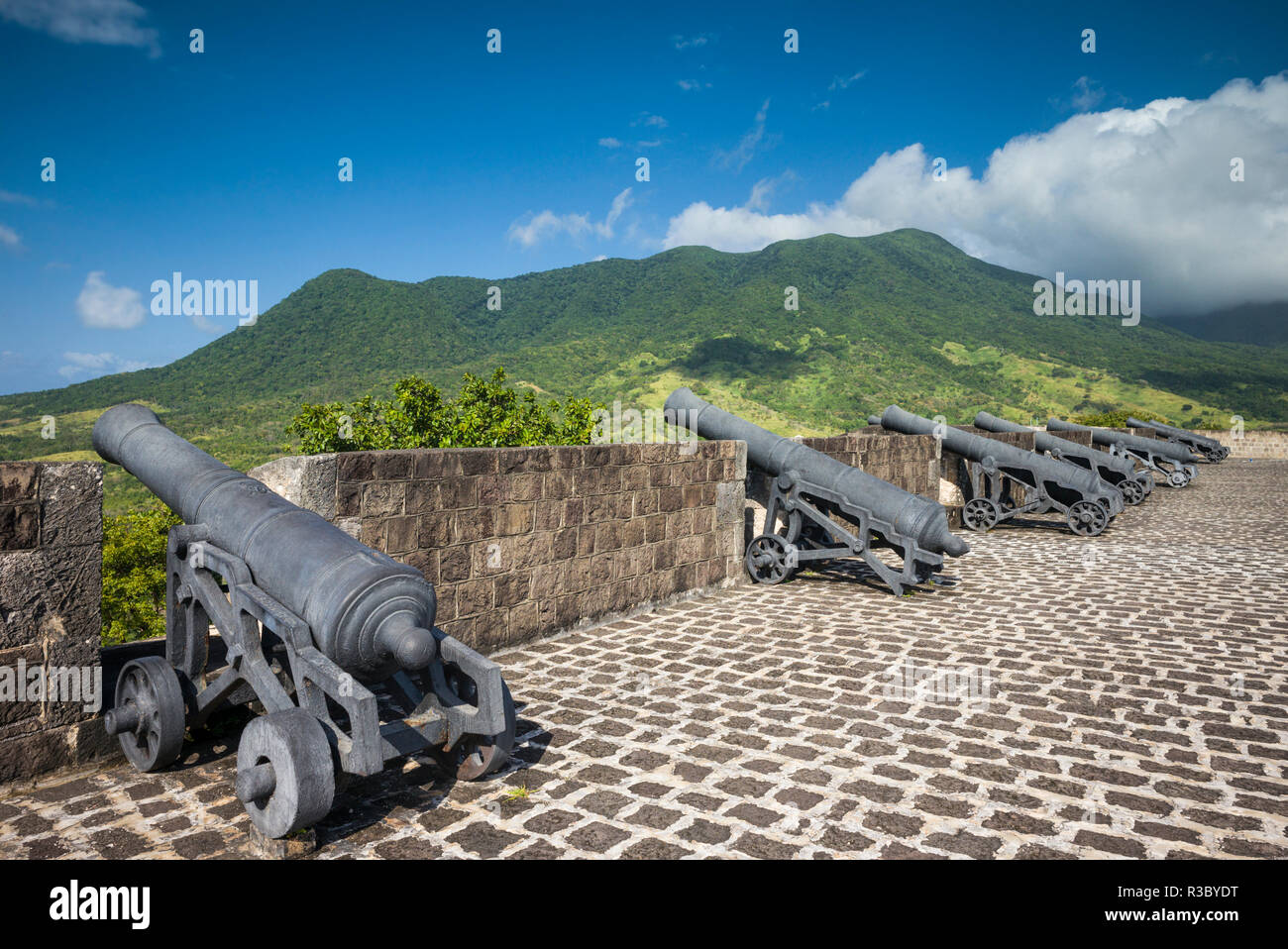 Saint Kitts e Nevis, Saint Kitts. Di Brimstone Hill Fortress Foto Stock