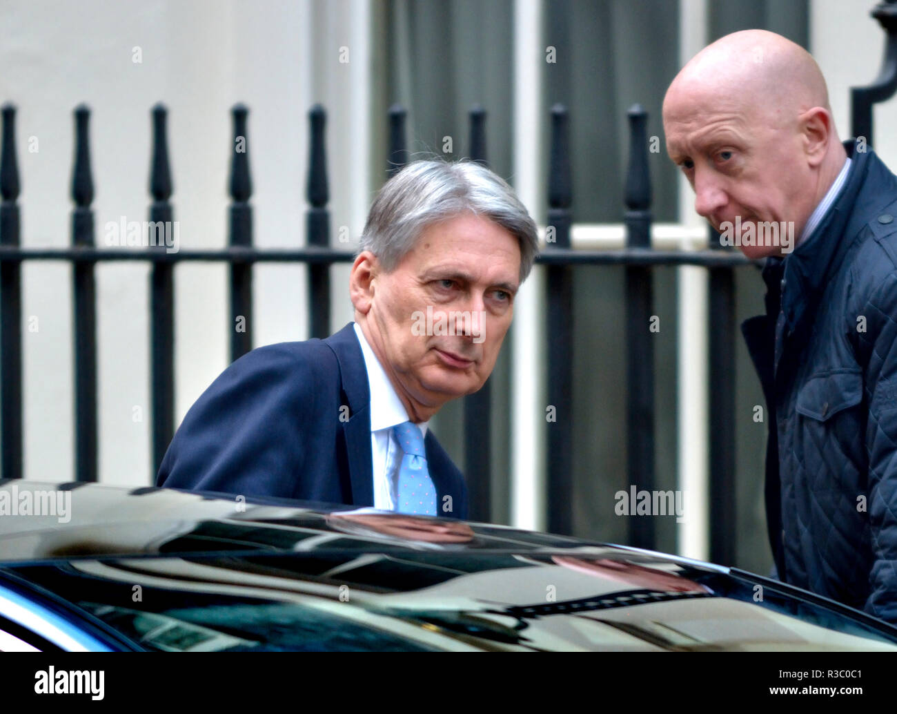 Philip Hammond MP - Il cancelliere dello scacchiere - lasciando 11 Downing Street, Novembre 2018 Foto Stock