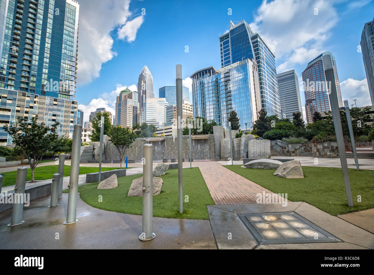 Romare Bearden Park a Charlotte NC Foto Stock