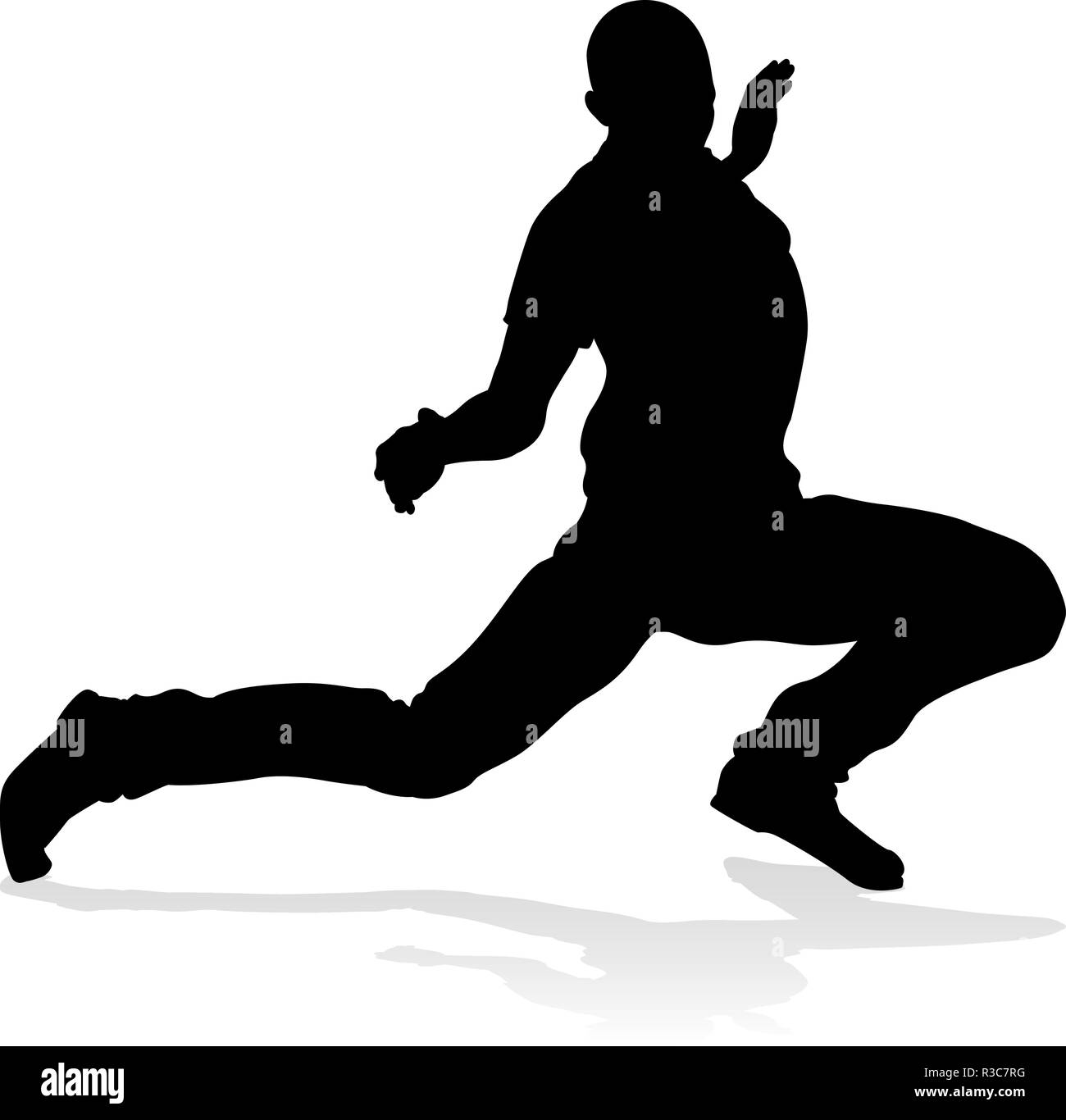 Danza di strada Silhouette ballerino Illustrazione Vettoriale