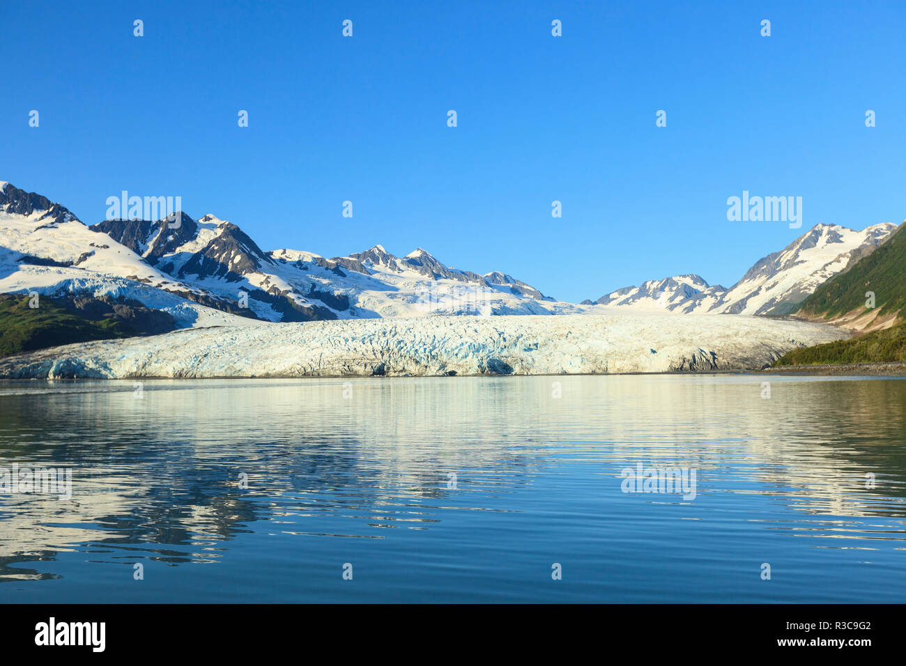Harriman Fjord, Chugach Mountains, Chugach National Forest, Prince William Sound, Alaska Foto Stock