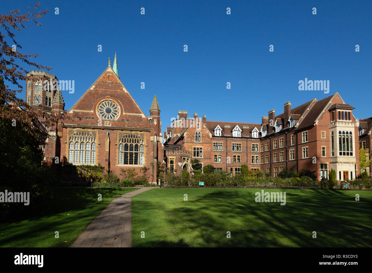 Homerton College, Università di Cambridge Regno Unito - Vista esterna dei vecchi edifici Foto Stock