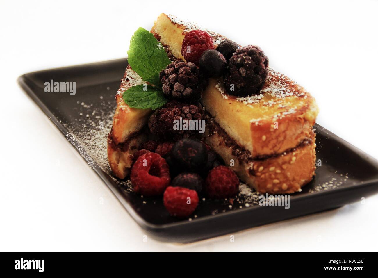 Toast alla francese win Nutella center Foto Stock