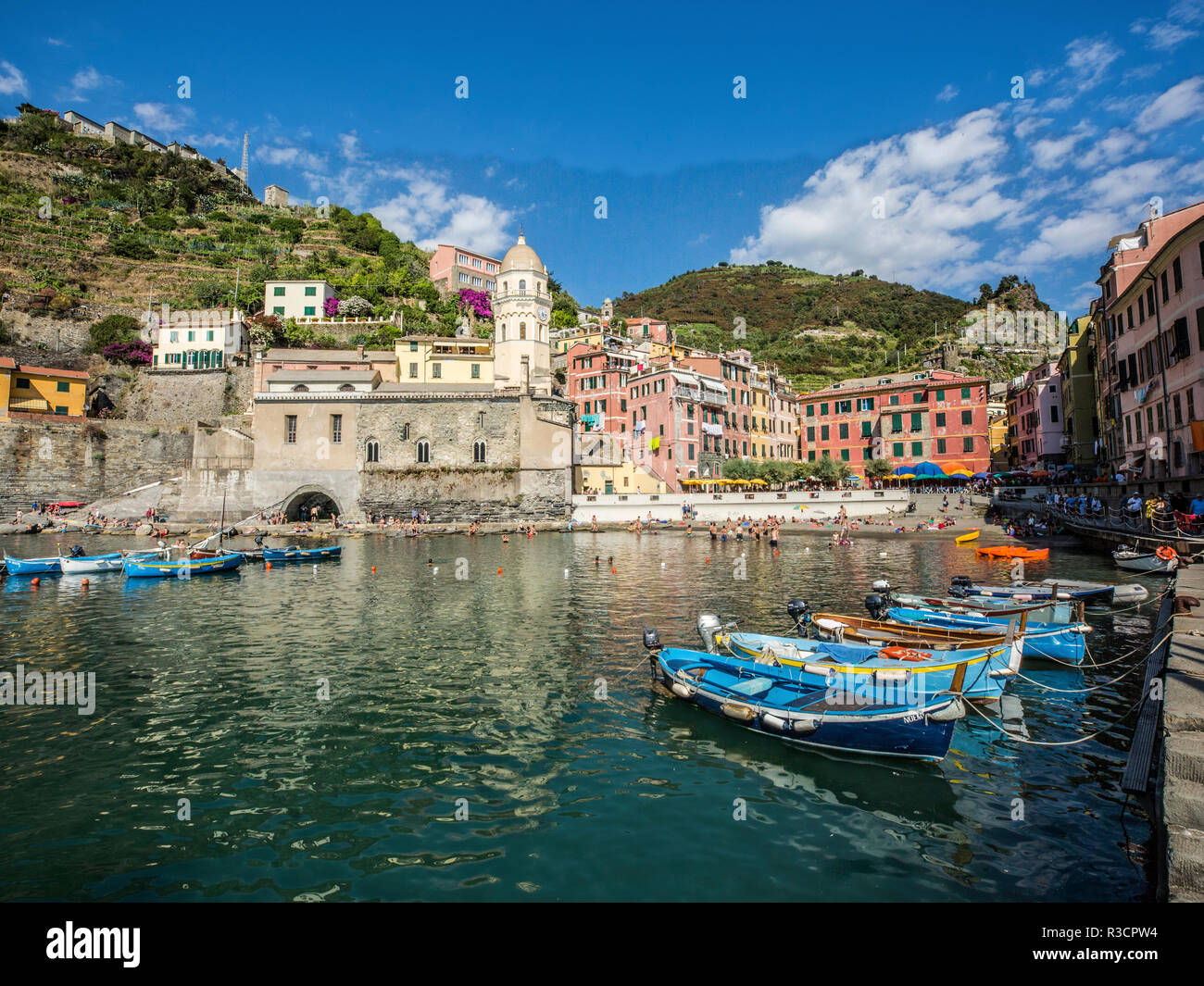Ampia vista del villaggio Foto Stock