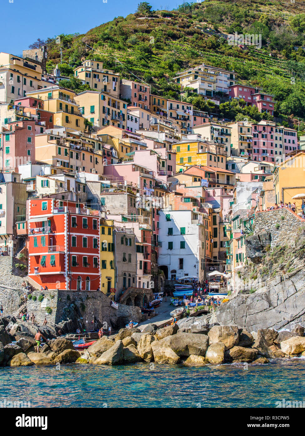Vista dal mare Foto Stock