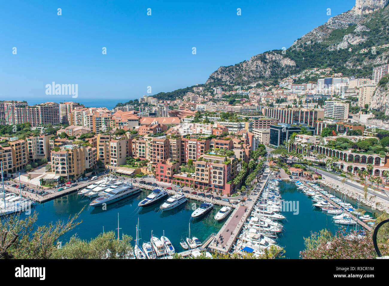Marina, Port de Fontvieille, Fontvieille, Monaco, Cote d'Azur Foto Stock
