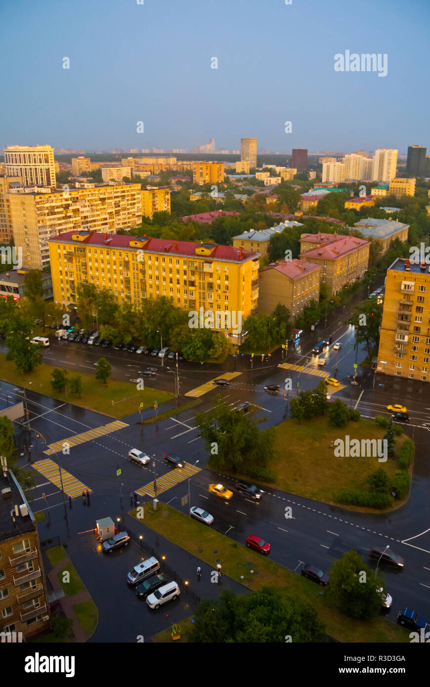 Distretto Alexeyevsky, vista in elevazione, Mosca, Russia Foto Stock