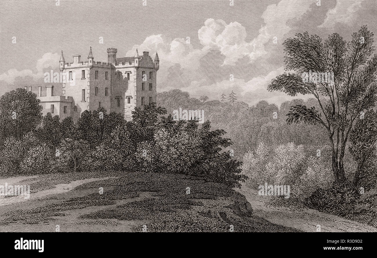 Huntly Castle Huntly in Aberdeenshire, secolo XIX, dalla moderna Atene da Th. H. Pastore Foto Stock