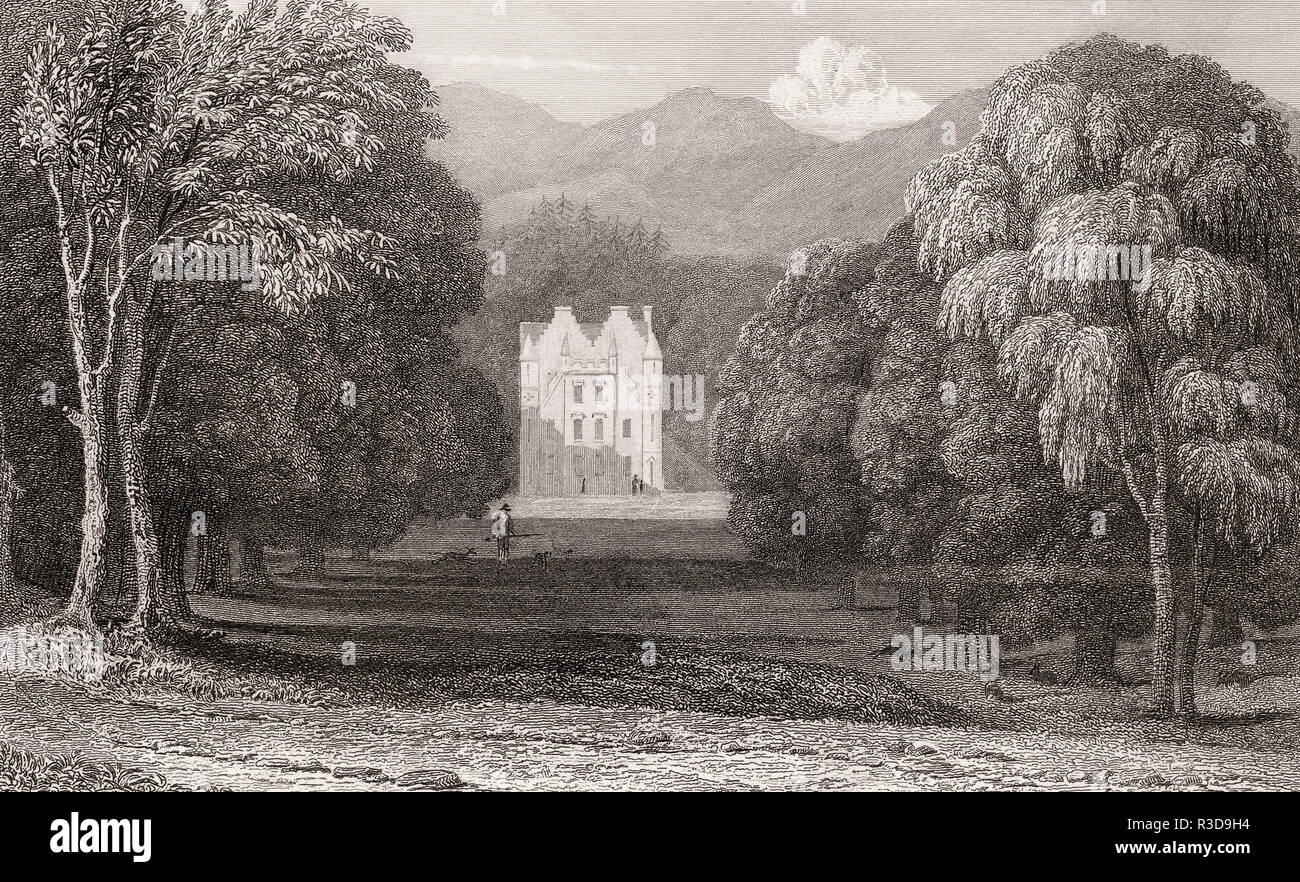 Il castello di Aberuchill, Comrie, Perthshire, secolo XIX, dalla moderna Atene da Th. H. Pastore Foto Stock