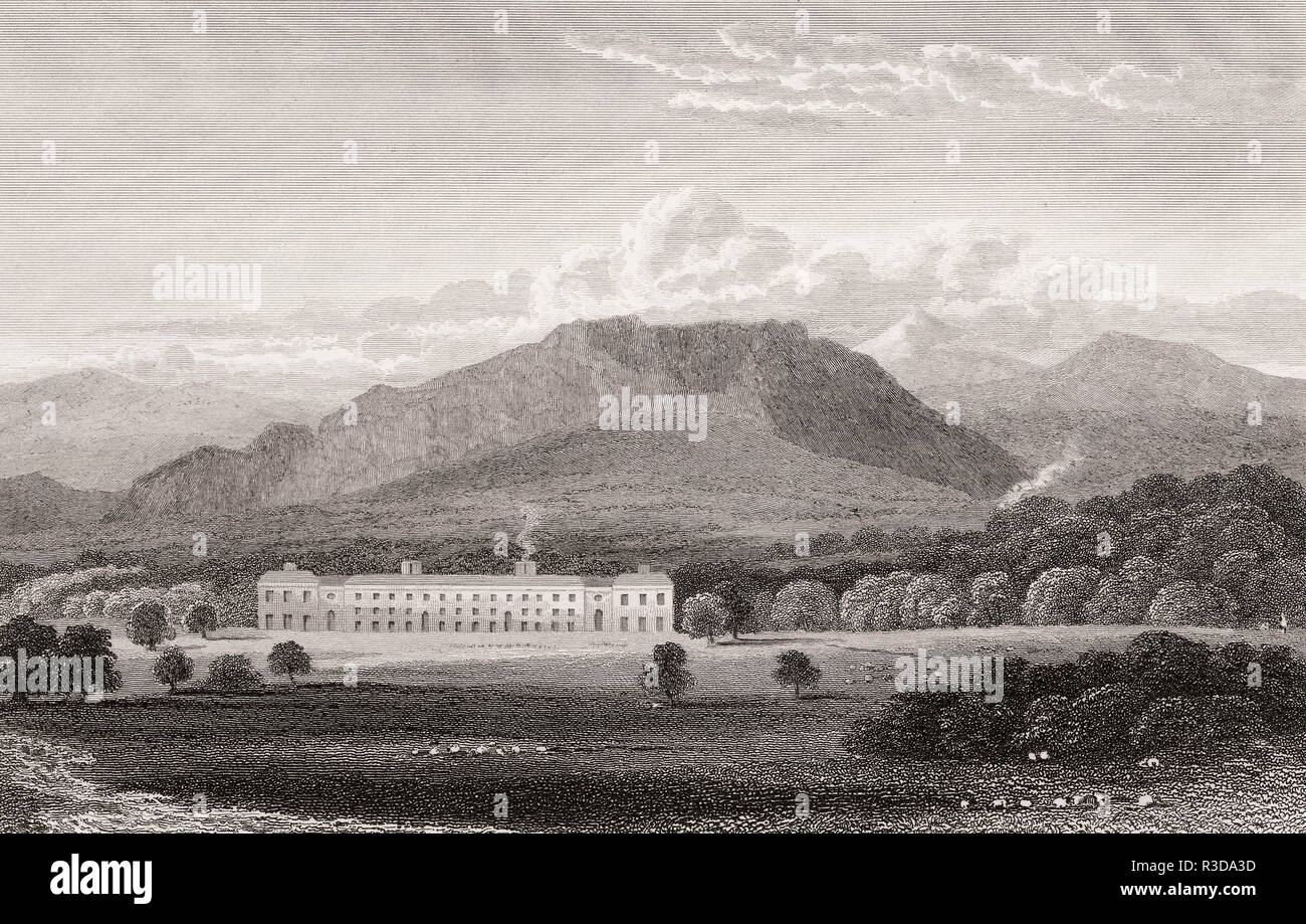 Castello di Buchanan, Drymen, Stirlingshire, secolo XIX, dalla moderna Atene da Th. H. Pastore Foto Stock