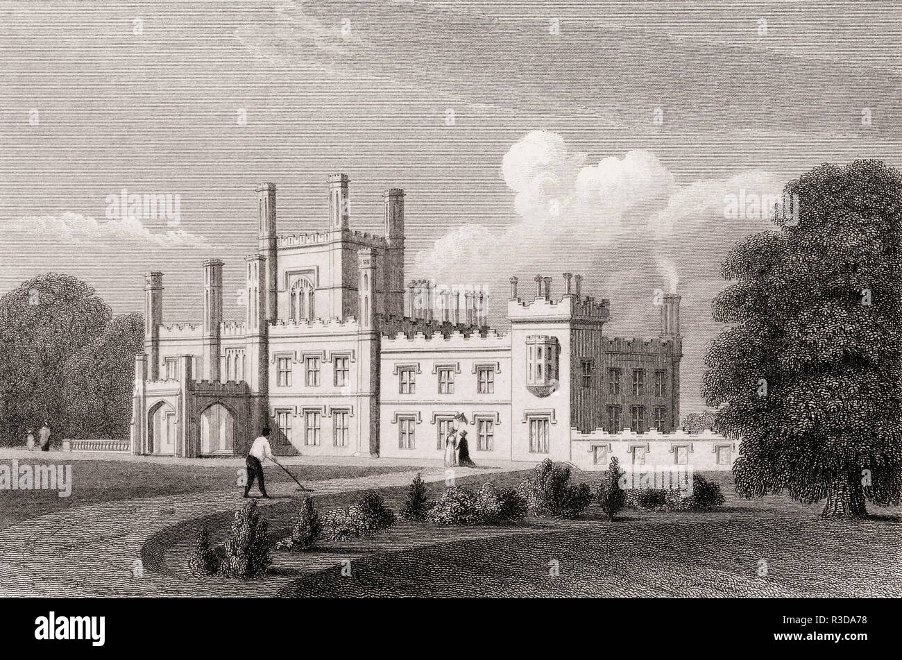 Blairquhan castello vicino Maybole nel South Ayrshire, secolo XIX, dalla moderna Atene da Th. H. Pastore Foto Stock