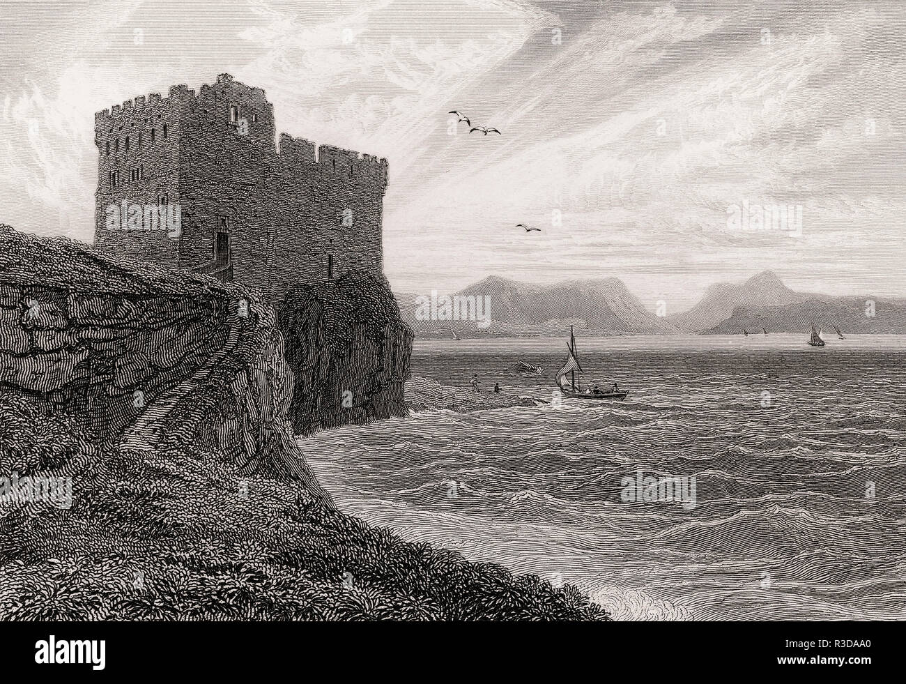Mingarry Castlenear Kilchoan in Lochaber , XIX secolo dalla moderna Atene da Th. H. Pastore Foto Stock