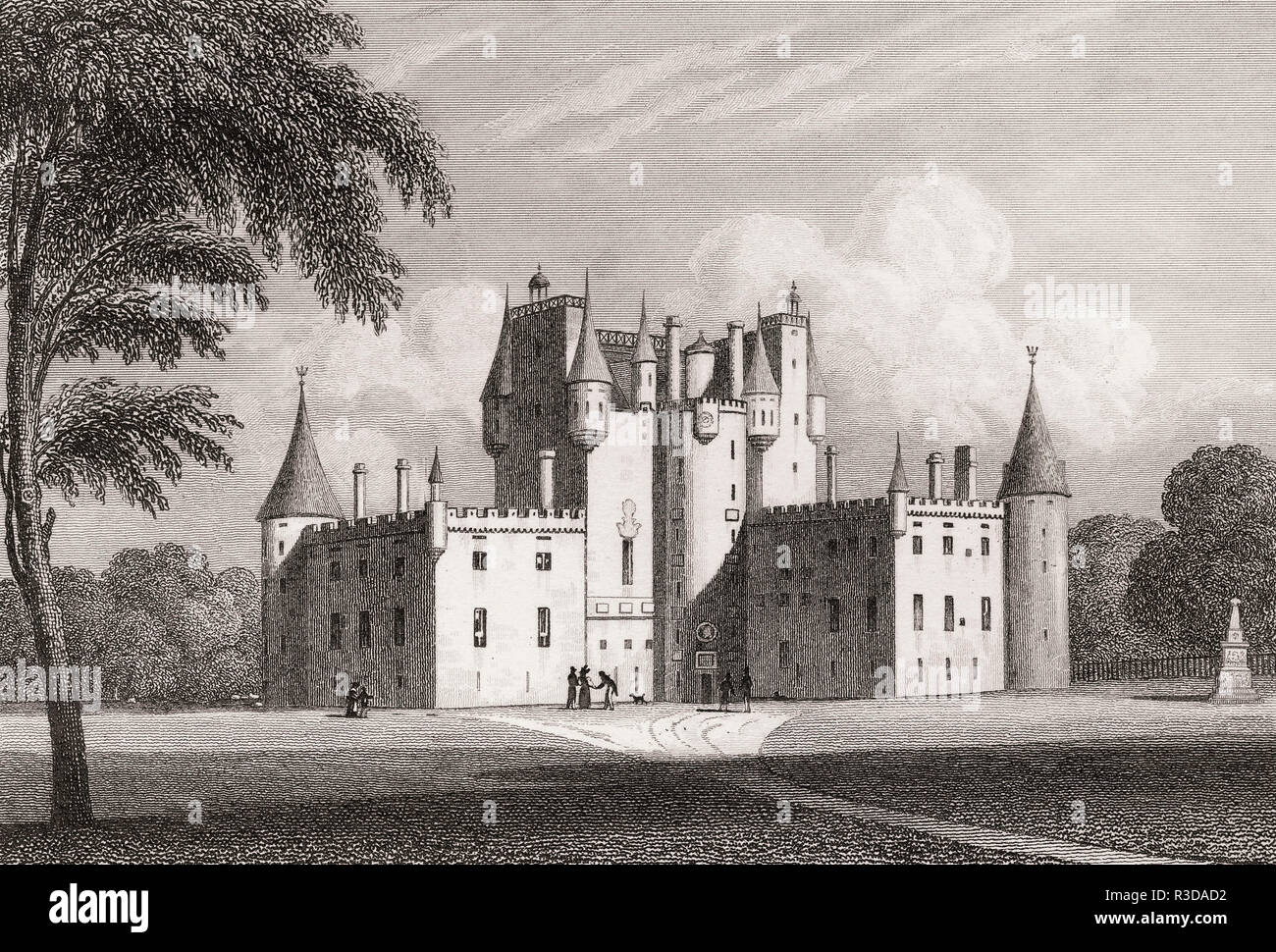 Glamis Castle Glamis, Angus, secolo XIX, dalla moderna Atene da Th. H. Pastore Foto Stock