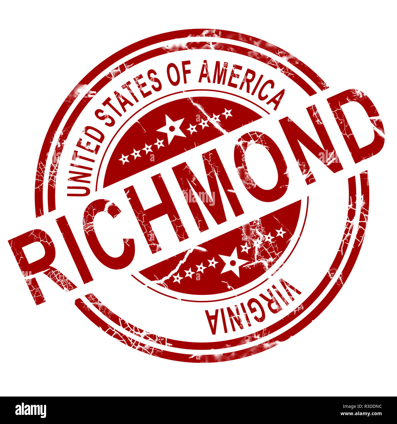 Red Richmond con sfondo bianco, rendering 3D Foto Stock
