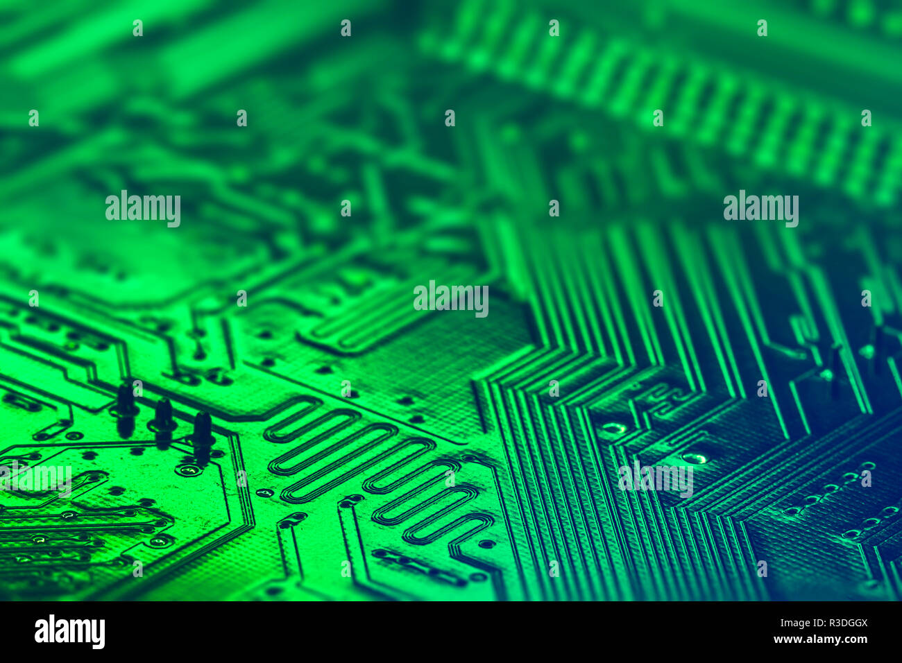 Immagine di sfondo texture della scheda madre microchip digitale Foto Stock