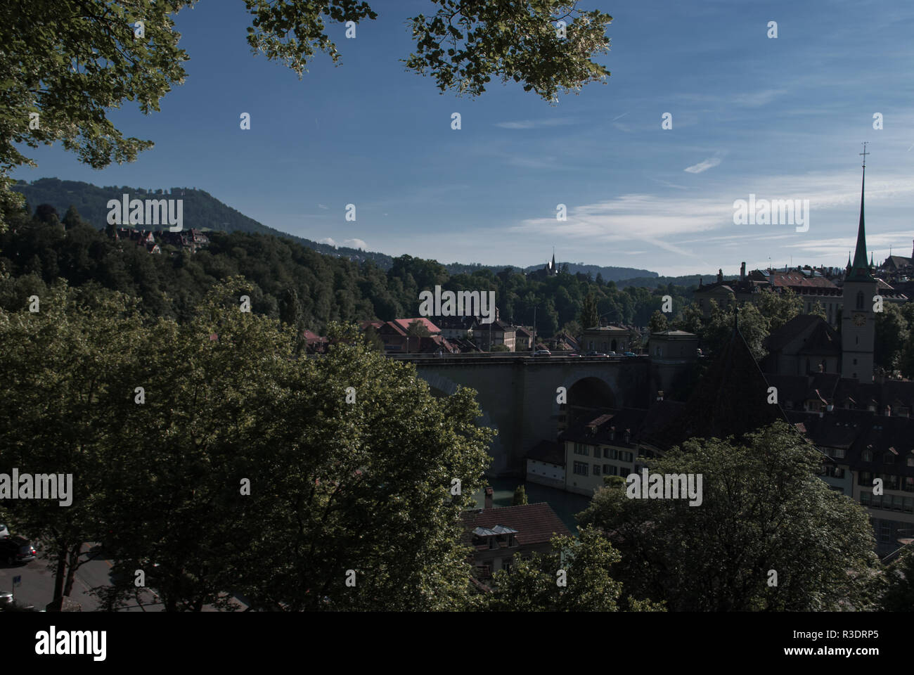 Il bellissimo paesaggio urbano sulla capitale Berna, svizzeran Foto Stock