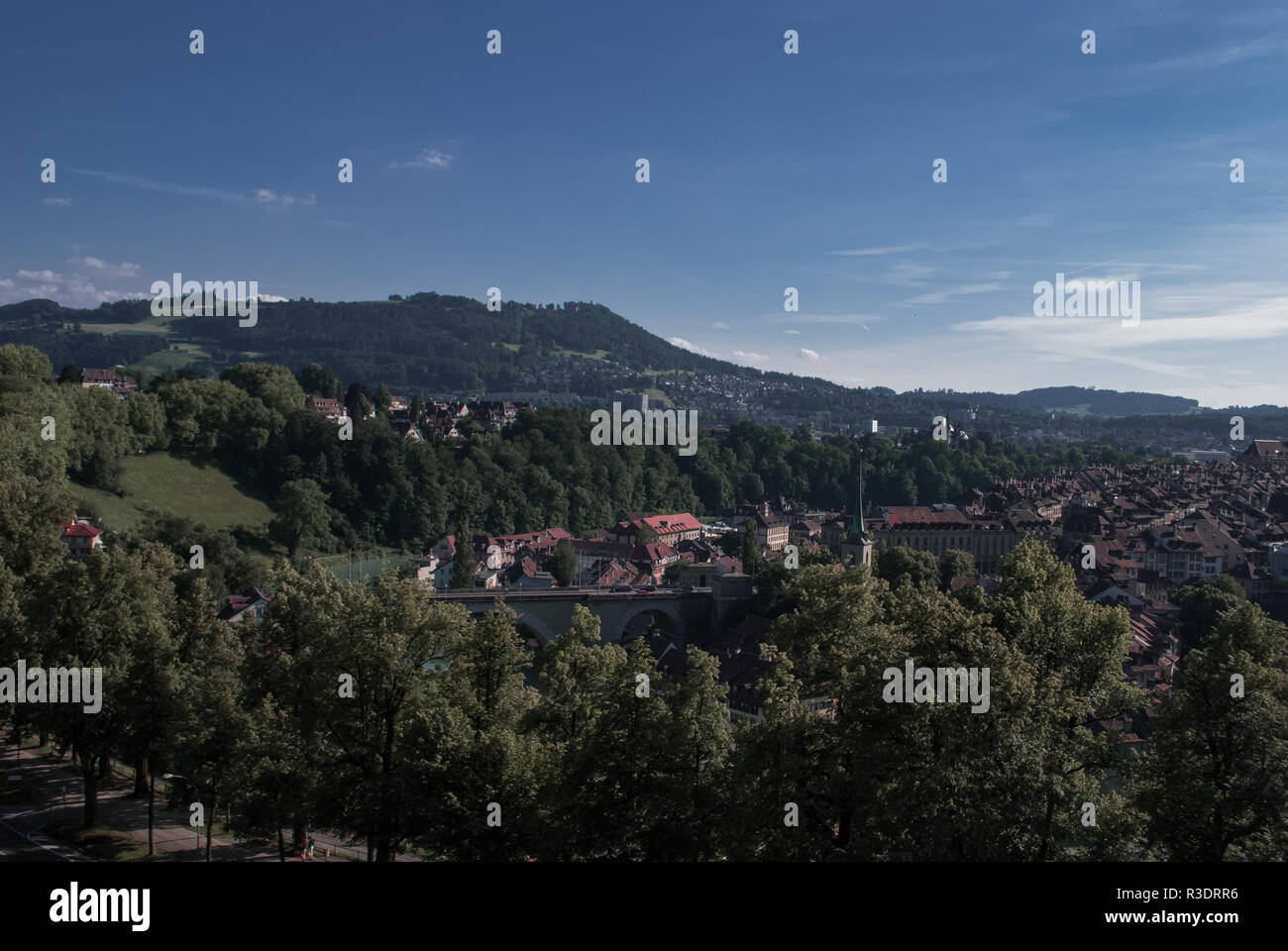 Il bellissimo paesaggio urbano sulla capitale Berna, svizzeran Foto Stock