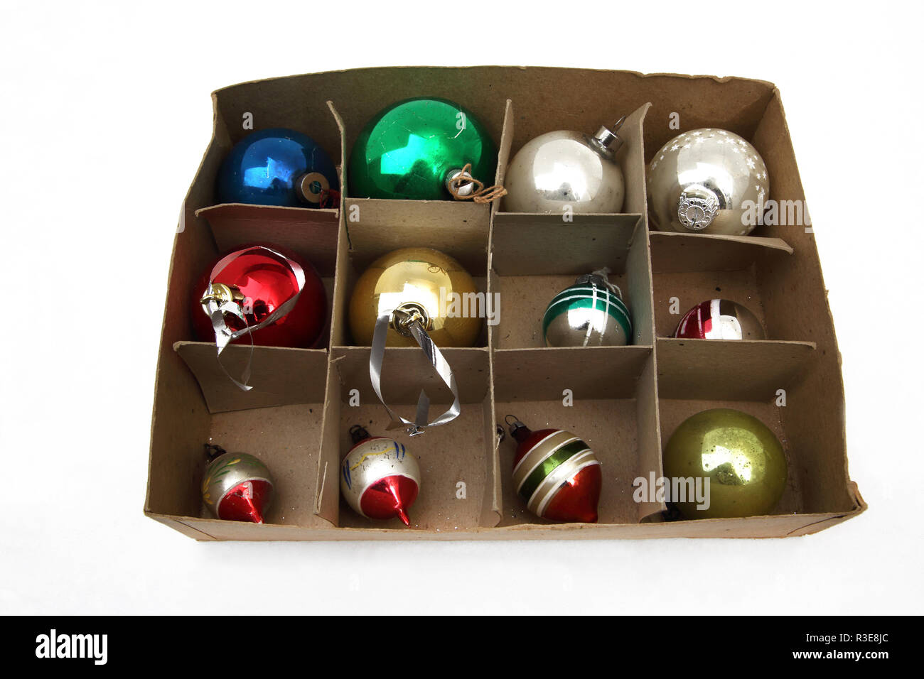 Vintage Mercurio baubles di vetro Foto Stock