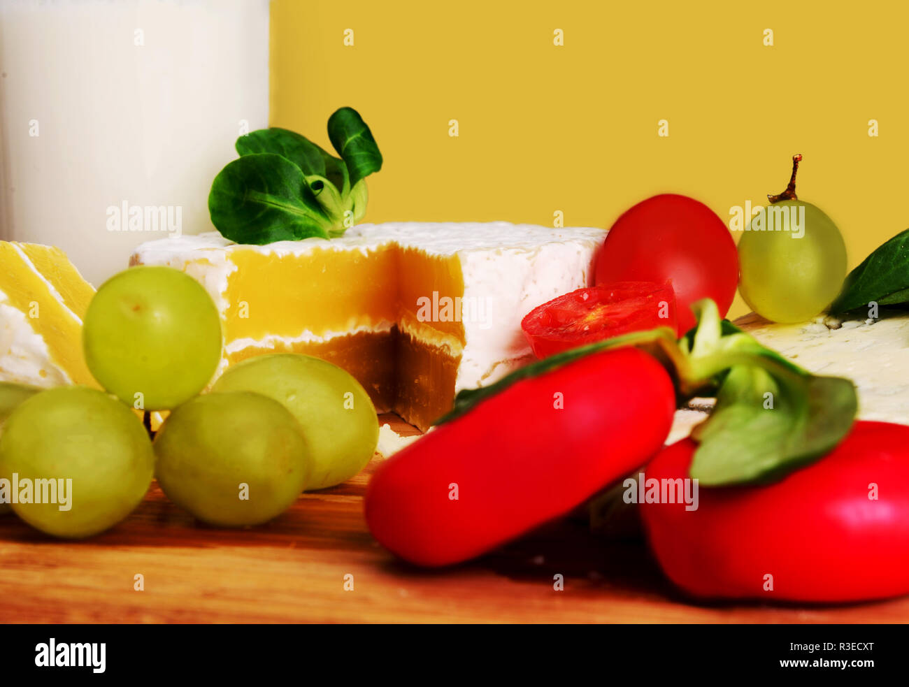 selezione di formaggi Foto Stock