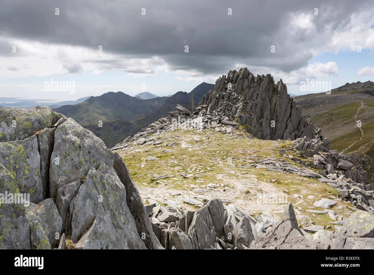 Castell Gwynt y, Glyder Fach, Snowdonia, Wales, Regno Unito Foto Stock