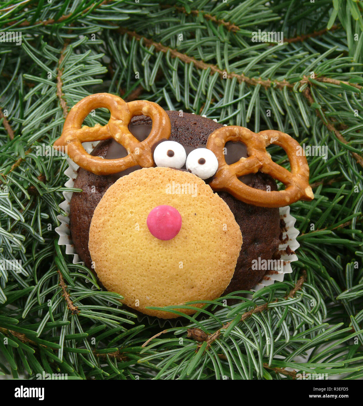 Rudolph muffin Foto Stock