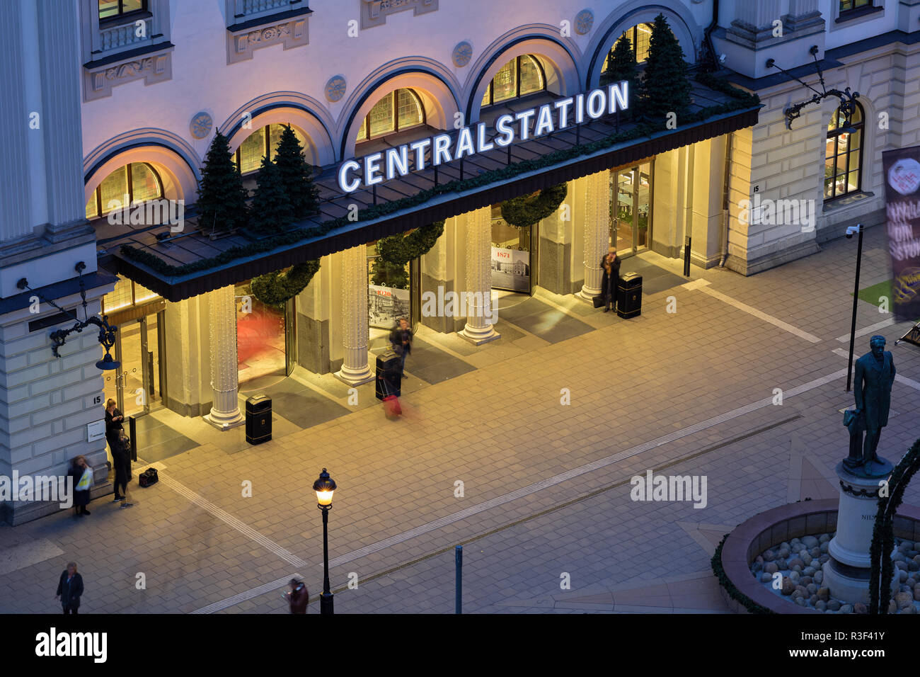 Ingresso alla stazione centrale di Stoccolma Foto Stock