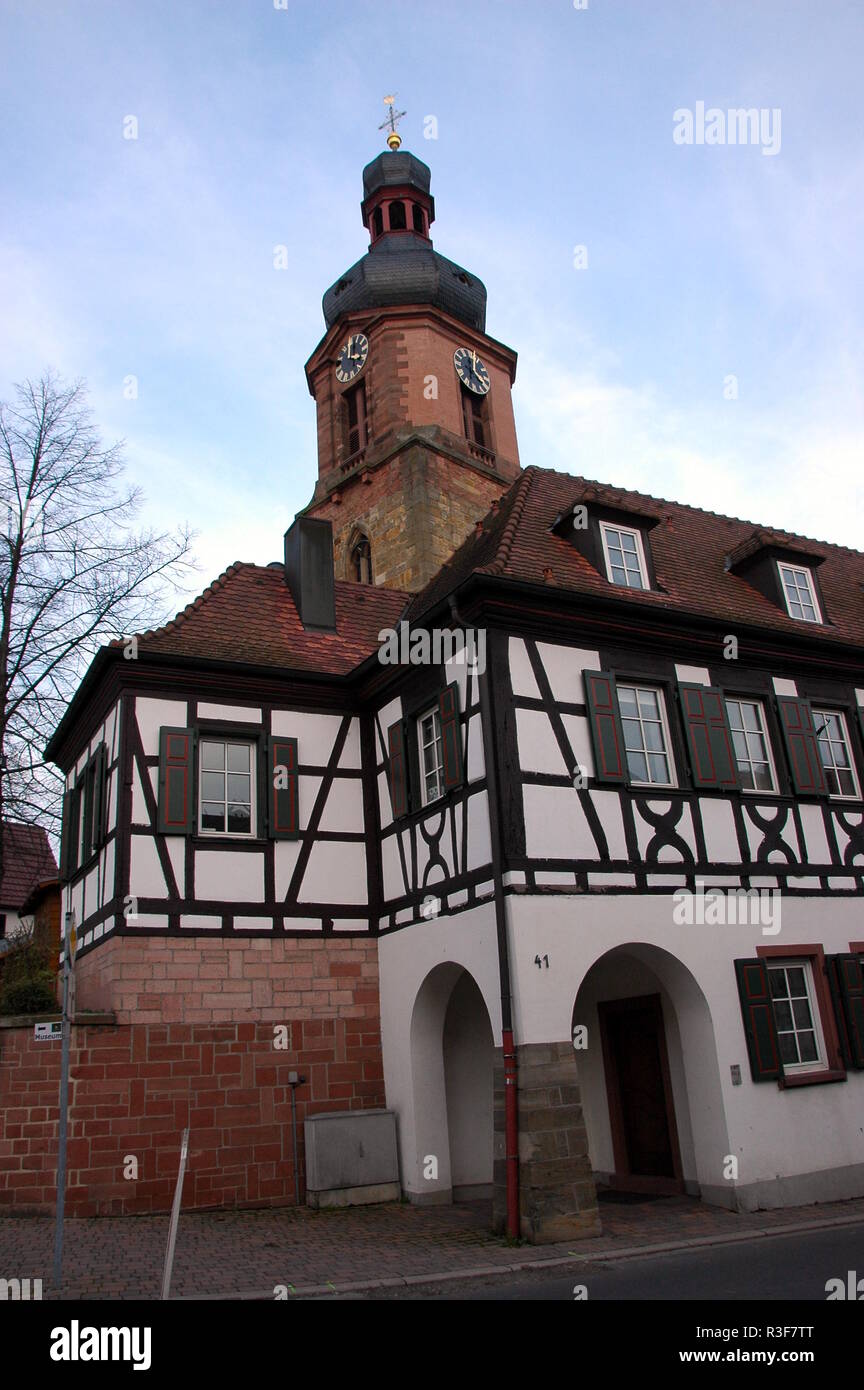 Restaurata casa in legno e muratura in rheinzabern / pfalz Foto Stock