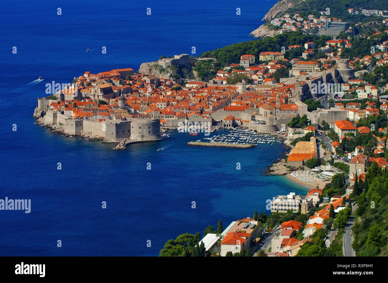 Dubrovnik dall'alto - Dubrovnik visualizza 38 Foto Stock
