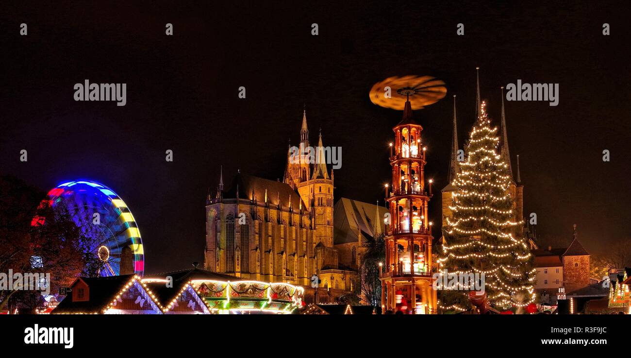 Erfurt mercatino di natale - Erfurt mercatino di Natale 25 Foto Stock