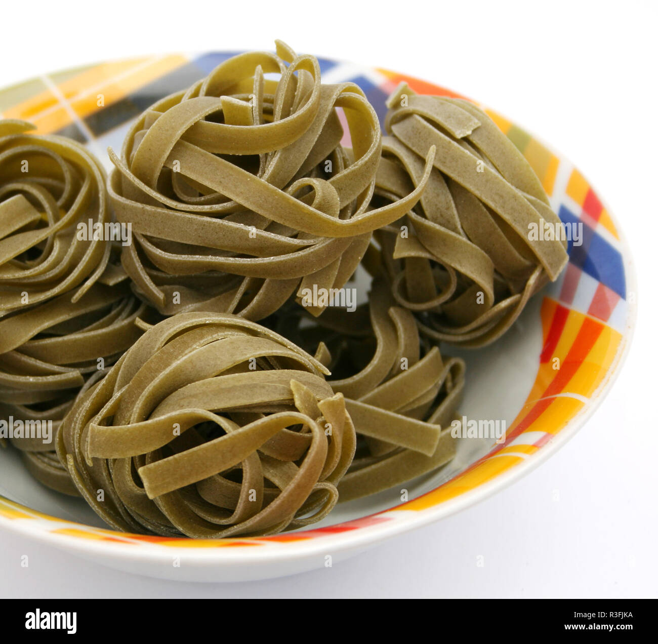 Pasta di spinaci Foto Stock