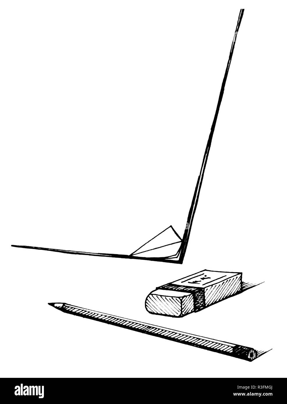 Utensili di disegno Foto Stock