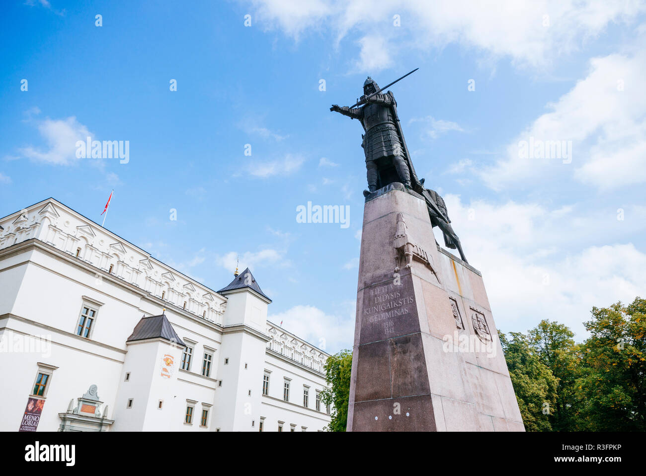 Il monumento al Granduca Gediminas. Vilnius, Contea di Vilnius, Lituania, paesi baltici, Europa. Foto Stock