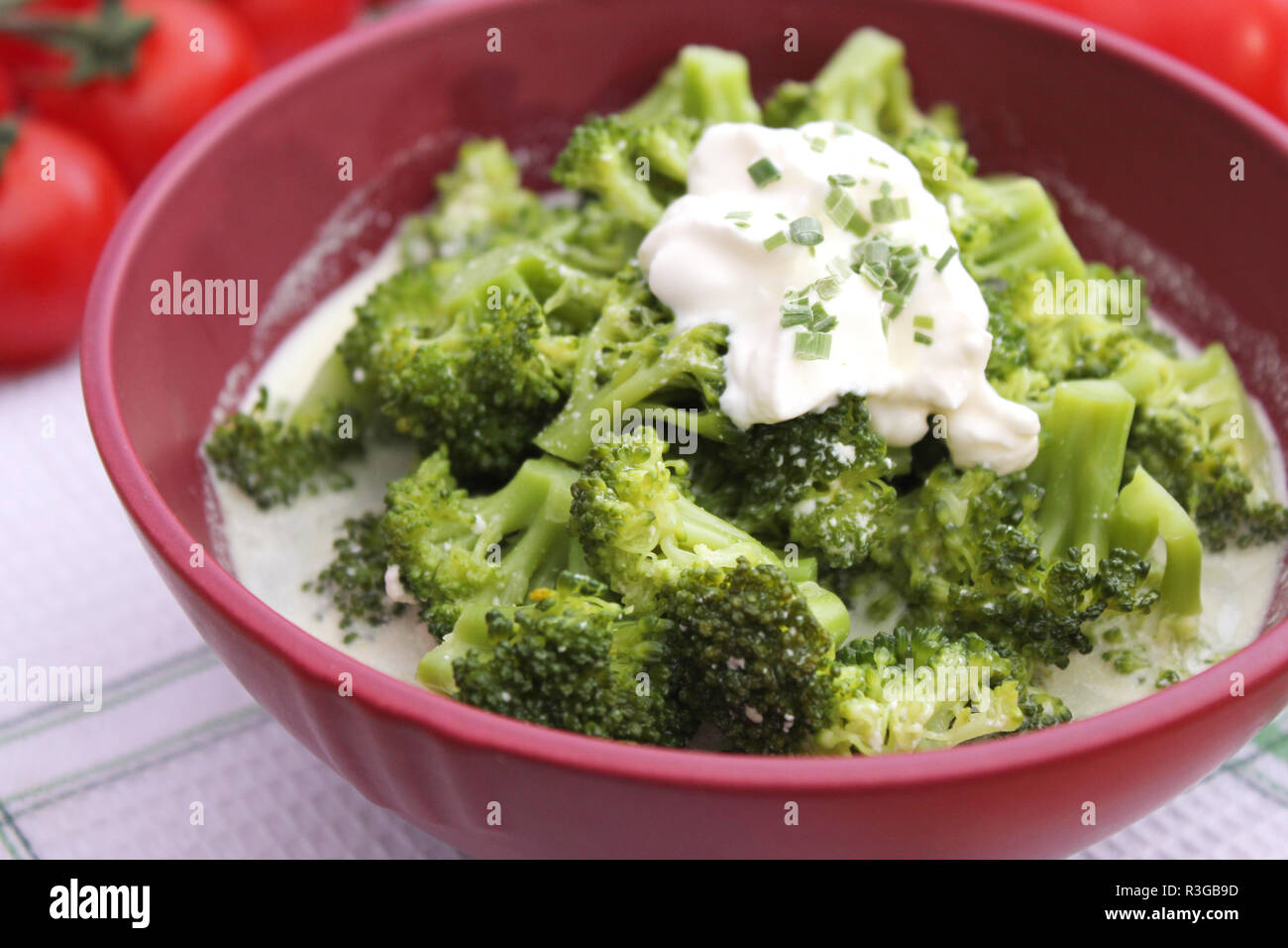 Zuppa di broccoli Foto Stock