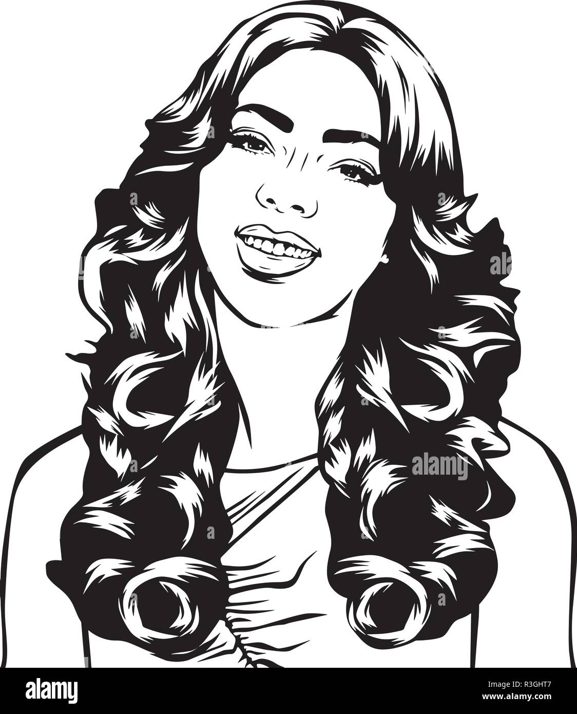 Pretty Woman cappello di Natale Vacanze Illustrazione Vettoriale