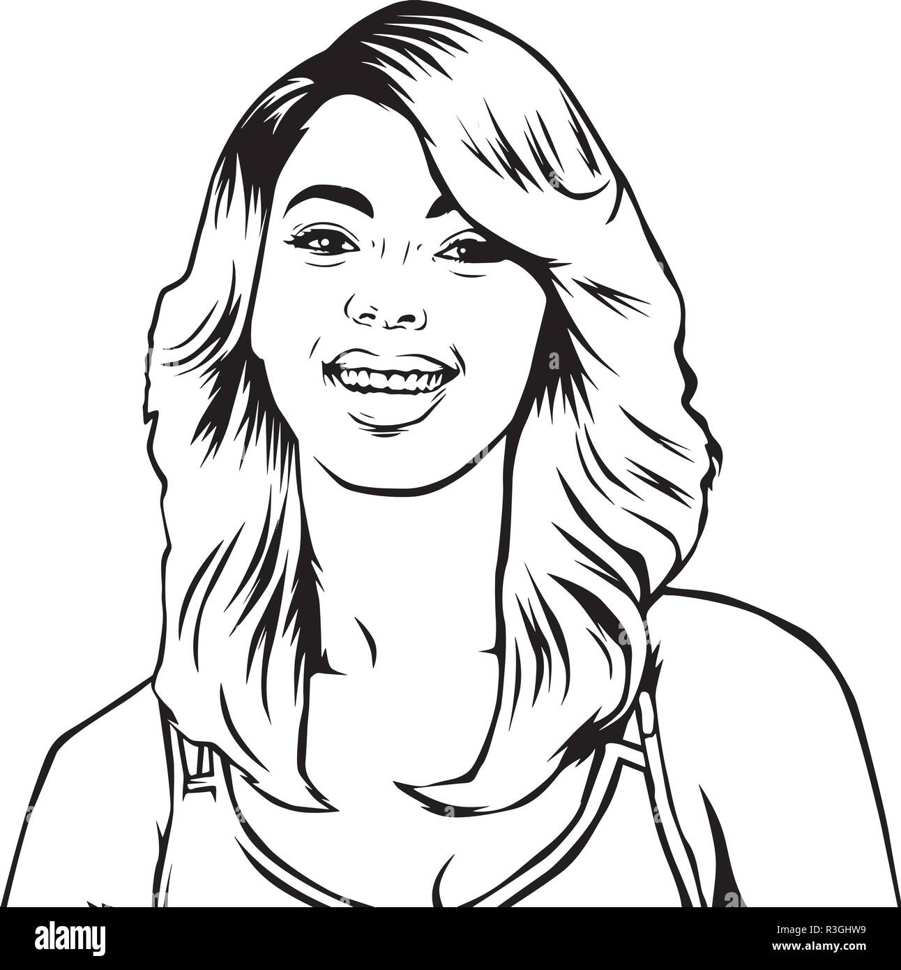 Pretty Woman cappello di Natale Vacanze Illustrazione Vettoriale