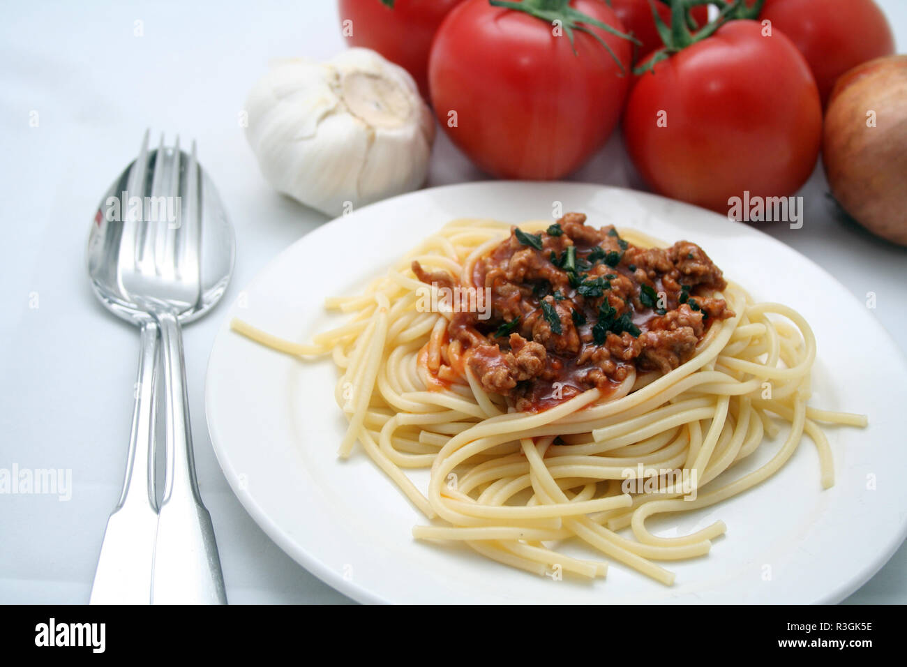 spag bol Foto Stock