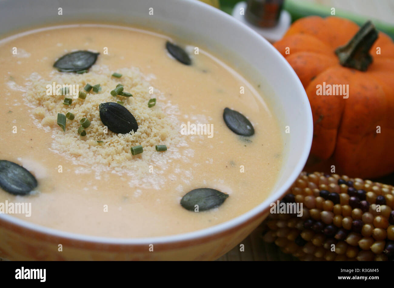 zuppa di zucca Foto Stock