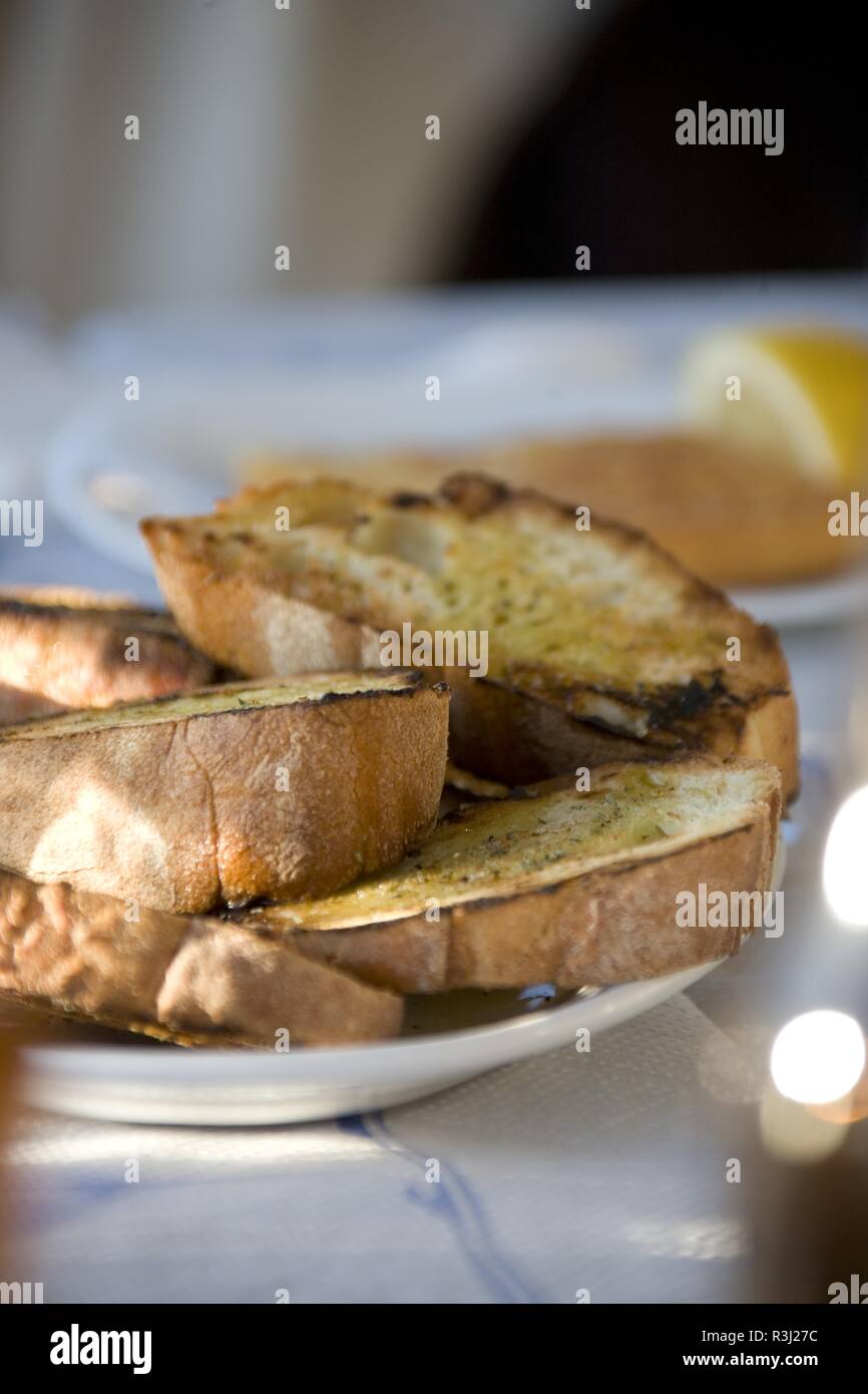 073 aglio pane Foto Stock