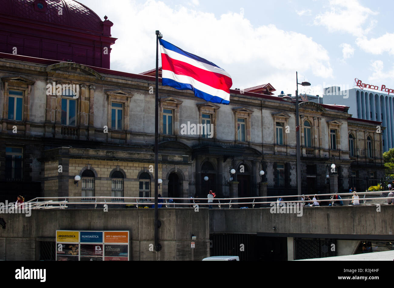 Bandierina della Costa Rica Foto Stock
