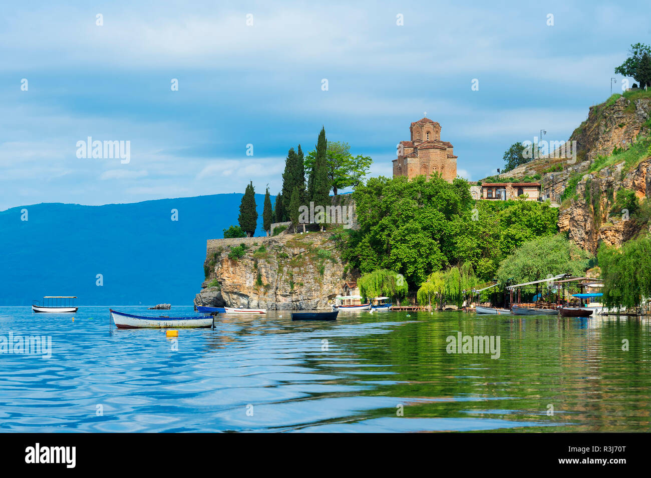 St John Theologian-Kaneo Chiesa, lago di Ohrid Macedonia Foto Stock