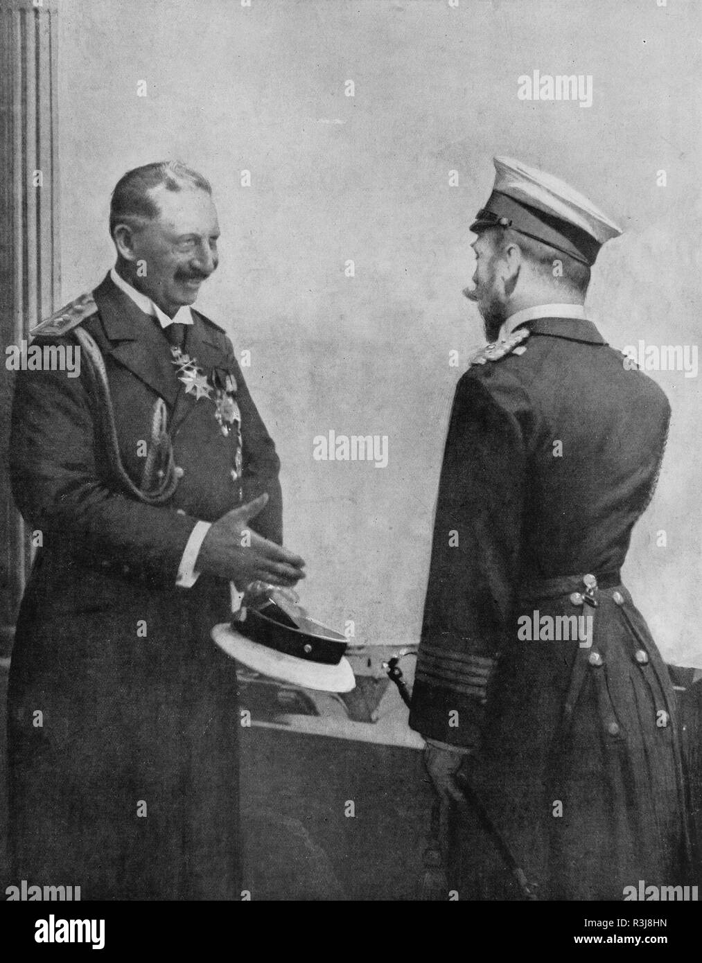 Wilhelm II l'Imperatore Tedesco e Nicholas II l'imperatore russo, Germania Foto Stock