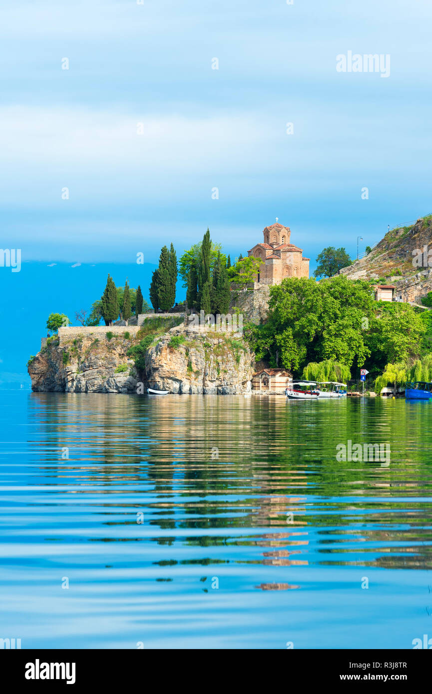 St John Theologian-Kaneo Chiesa, lago di Ohrid Macedonia Foto Stock