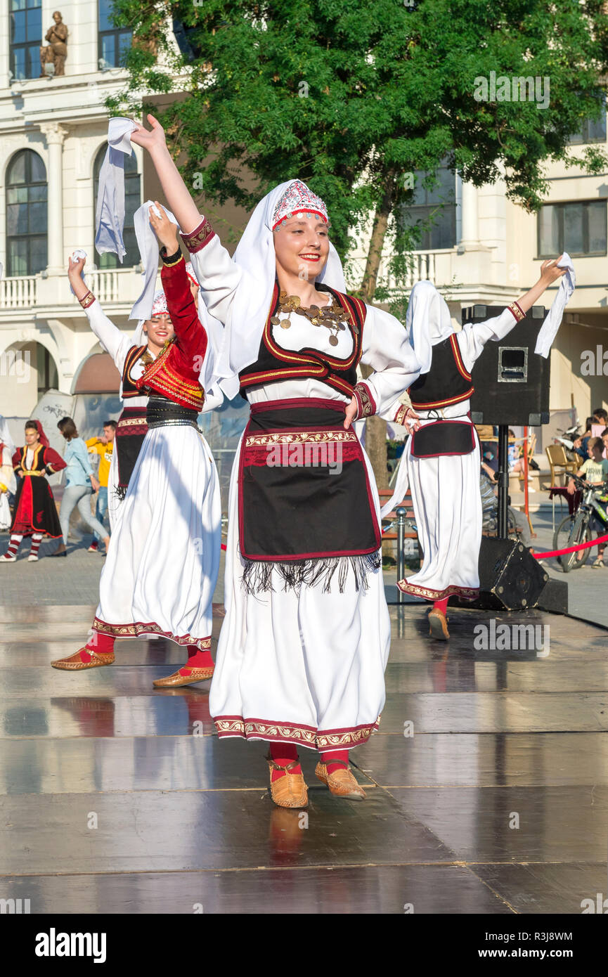 Festival Internazionale del Folklore, Giornata della Gioventù, Skopje, Macedonia Foto Stock