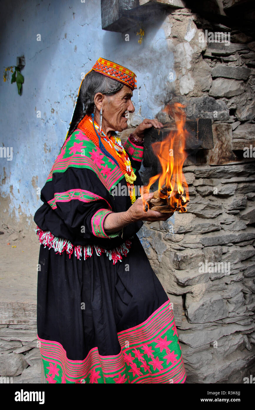 Il Pakistan, Rambur village Foto Stock