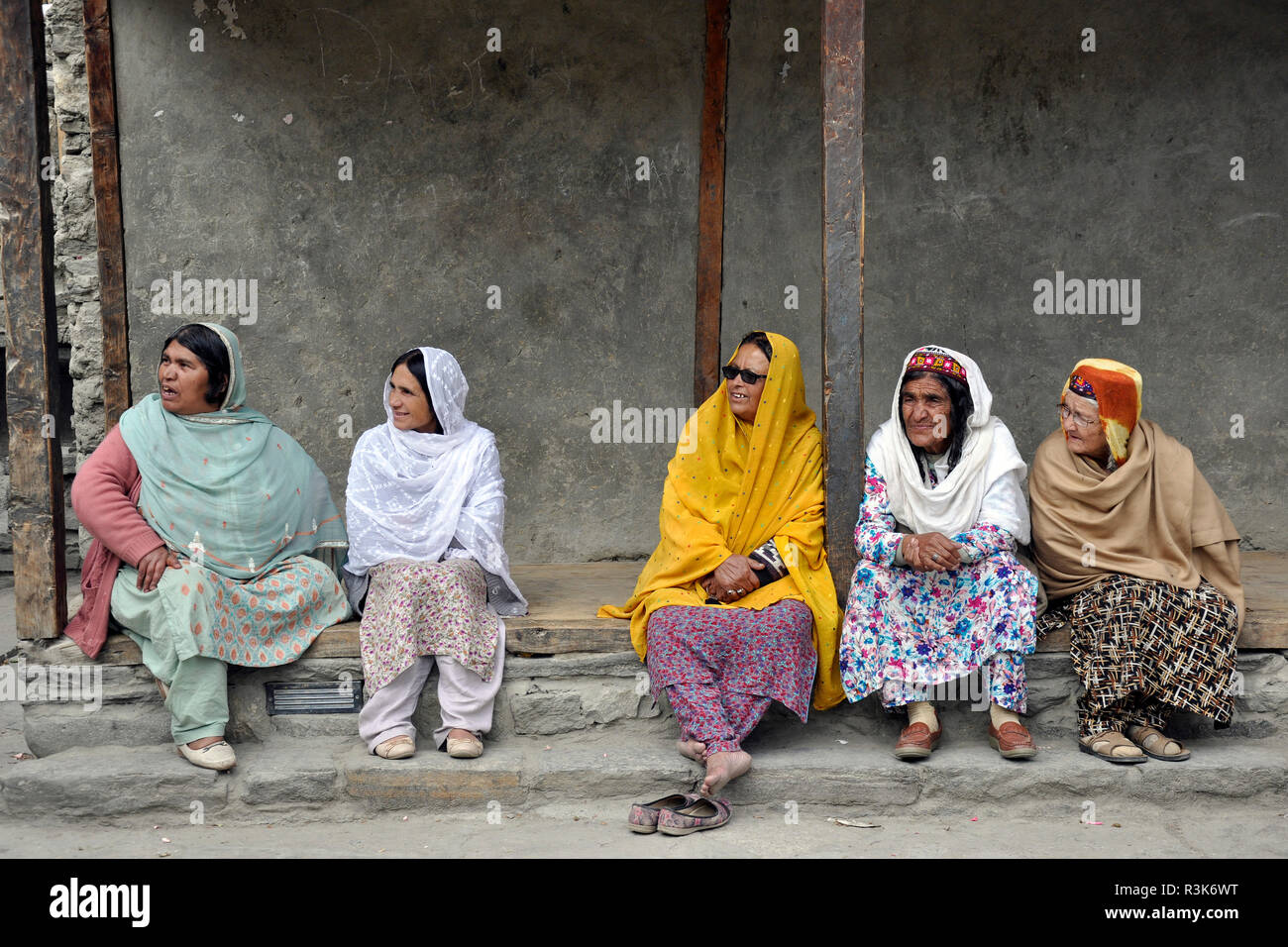 Il Pakistan, Karimabad village Foto Stock