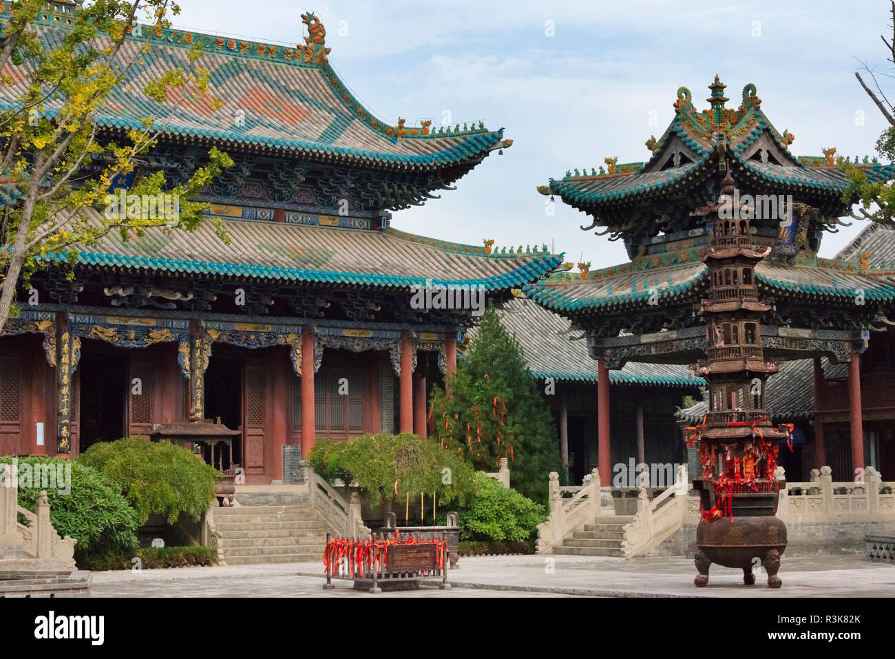 Tempio Guandi, Taierzhuang antica Città, Provincia dello Shandong, Cina Foto Stock